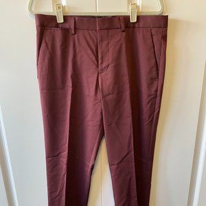 Express Maroon Slim Fit Dress Pant 32x32